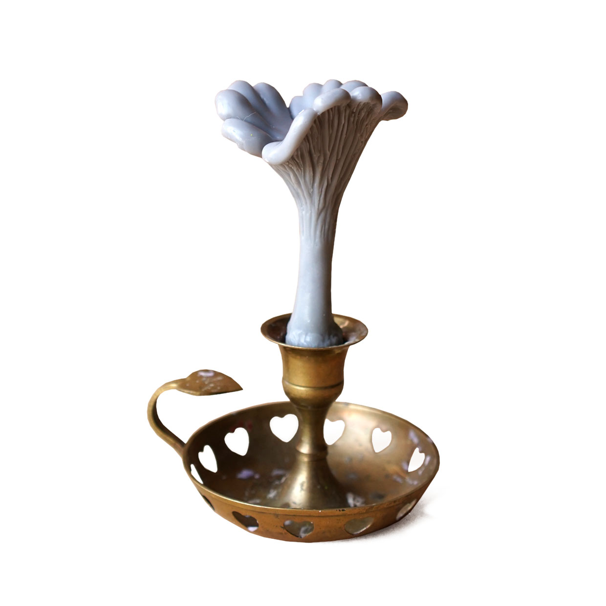 картинка Свеча "Лисичка" сизая с ароматом тыквы 