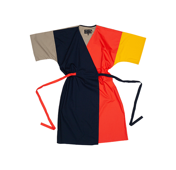 картинка Платье-халат на тему японского кимоно и супрематизма 