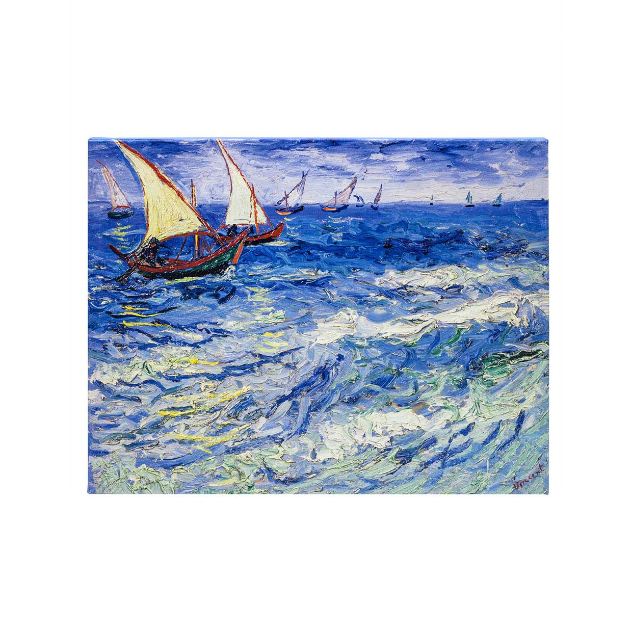 картинка Винсент ван Гог "Море в Сент-Мари" репродукция на подрамнике 