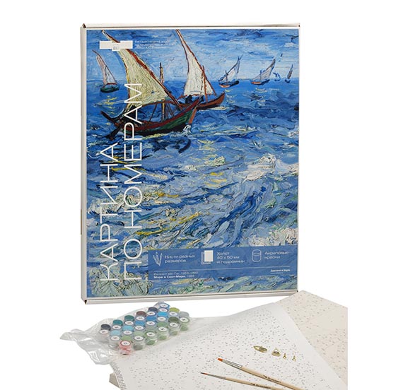 картинка Картина по номерам. Винсент ван Гог "Море в Сент-Мари" 