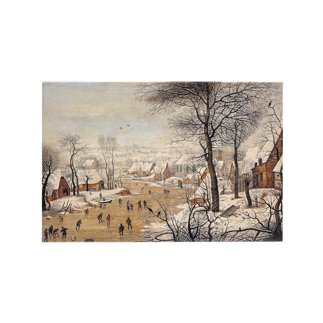 картинка Питер II Брейгель (Младший) "Зимний пейзаж с птичьей западней" репродукция на подрамнике 