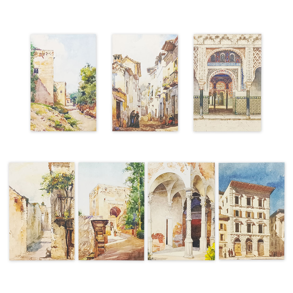 картинка Набор открыток "Испанкские города на рисунках Р.И. Клейна" 