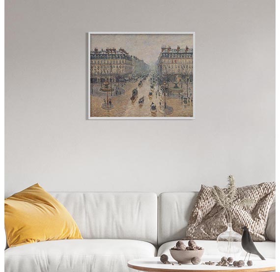 картинка Камиль Писсаро "Оперный проезд в Париже. Эффект снега. Утро." 