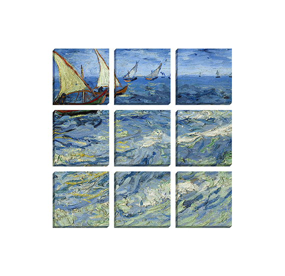 картинка Модульная картина. Винсент Ван Гог "Море в Сент-Мари" 