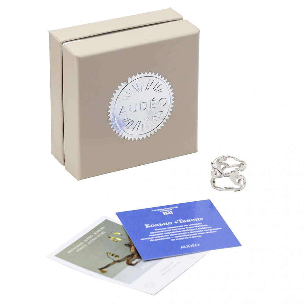 картинка Ассиметричные серьги "Матисс" посеребренные 