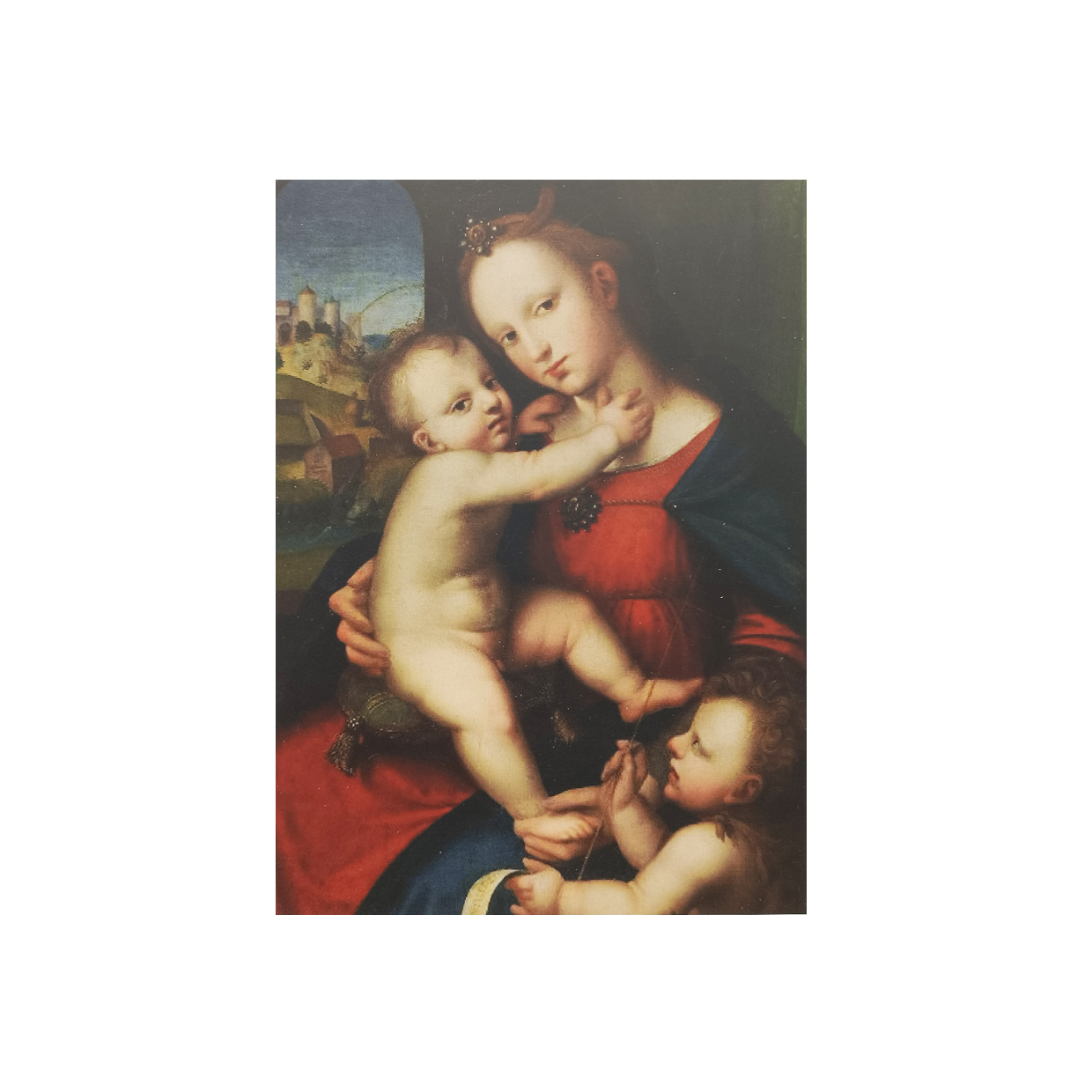 картинка Открытка "Мадонна с Младенцем и Иоанном Крестителем" 