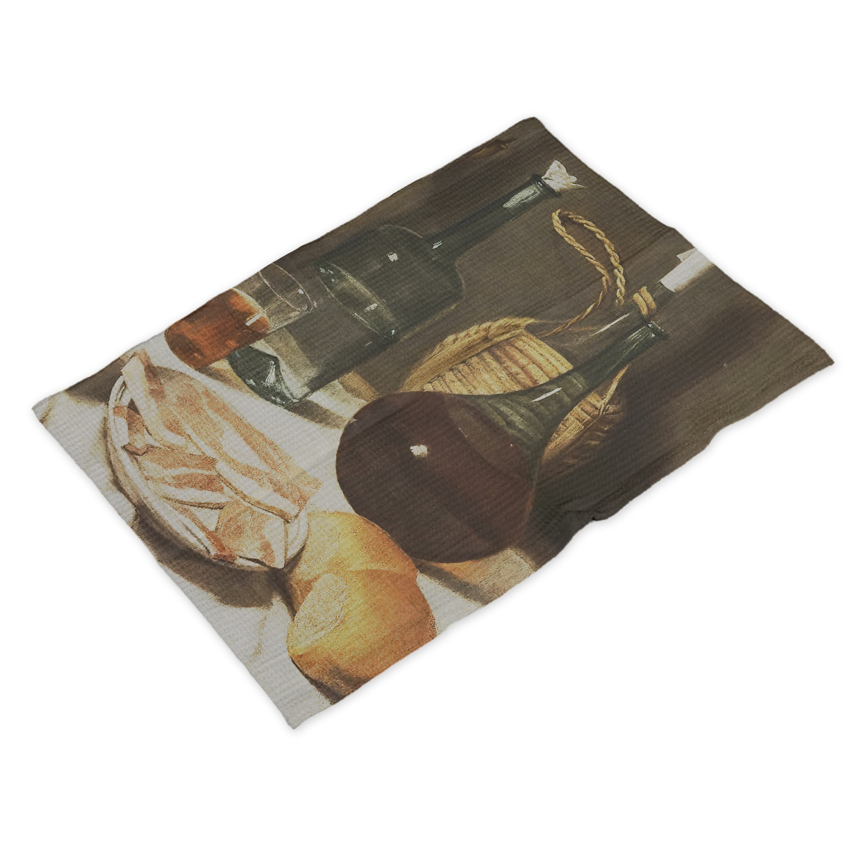 картинка Полотенце вафельное "Натюрморт с хлебом и ветчиной" 