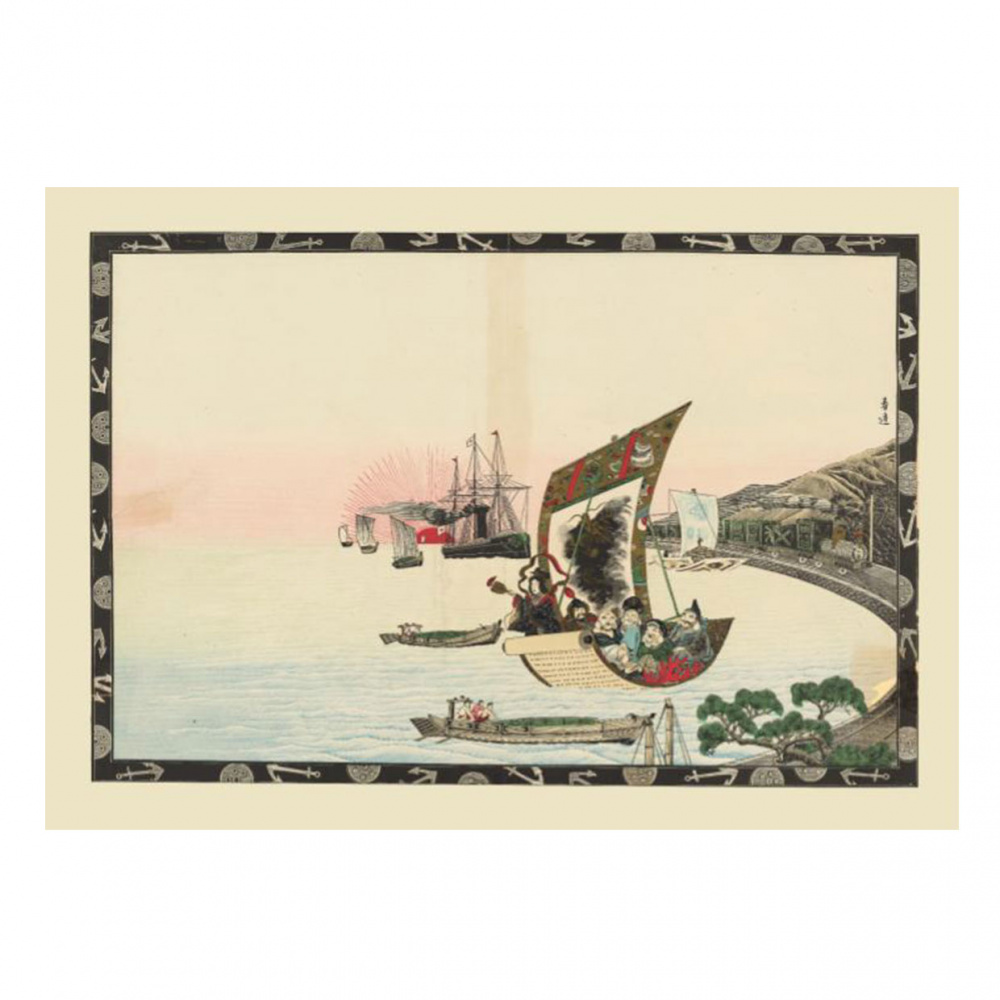 картинка Открытка "Семь богов удачи" 