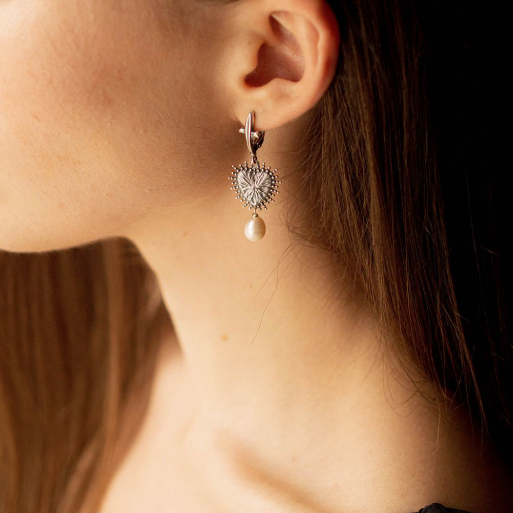 картинка Серьги "Ажурные сердца" 